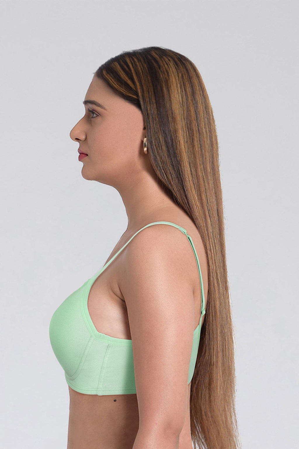 BLS - Colma Non Wired And Padded Cotton Bra - Sea Green