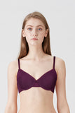 BLS - Colo Wired And Padded Cotton Bra - Patent Purple
