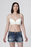 BLS - Defne Wired And Pushup Lace Bra - White