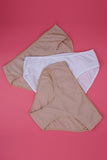 BLS - Paola Highwaisted Cotton Panty - Skin, White, Skin - Pack of 3