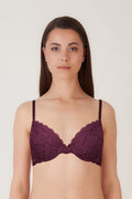 BLS - Passion Wired And Pushup Lace Bra - Berry