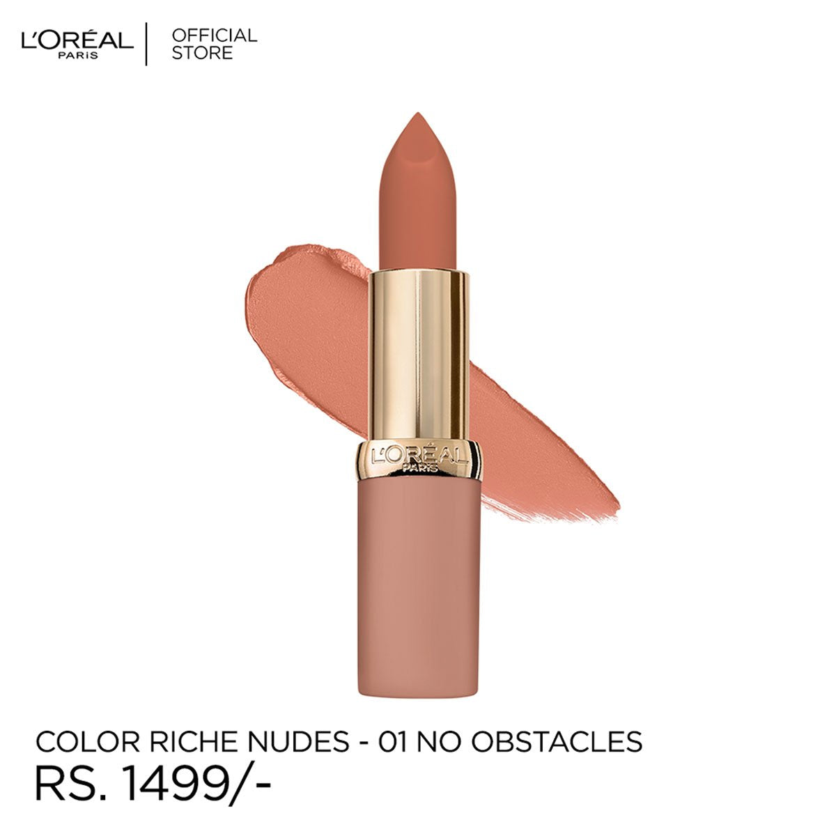 LOreal Paris - Color Riche Free The Nudes Lipstick - 01 No Obstacle