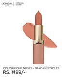 LOreal Paris - Color Riche Free The Nudes Lipstick - 01 No Obstacle
