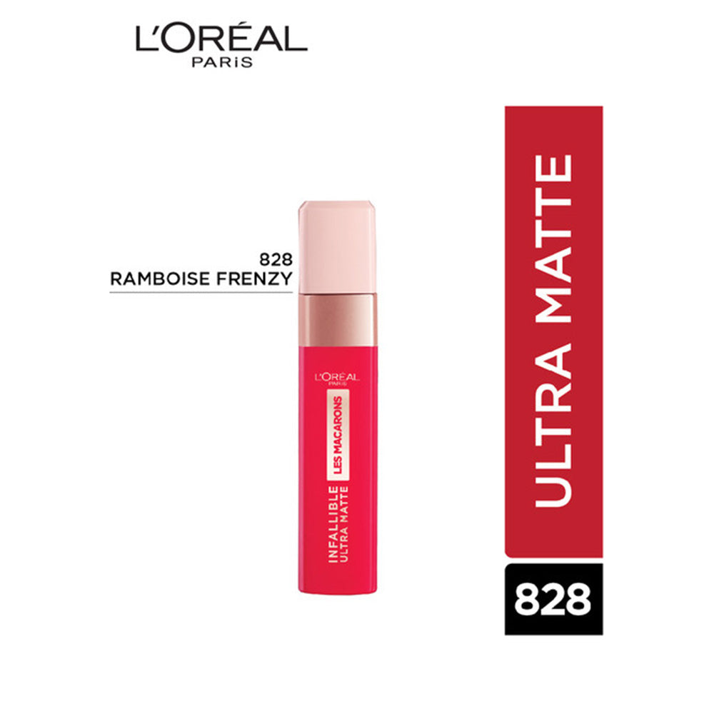 LOreal Paris - Infallible Les Macarons Lipstick - 828 Framboise Frenzy –  Makeup City Pakistan