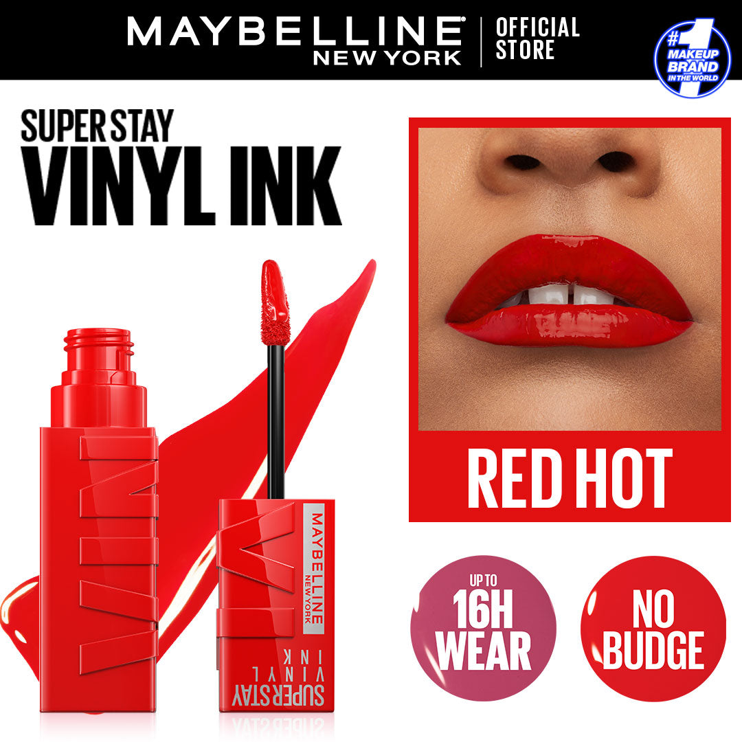 Maybelline - Superstay Vinyl Ink Liquid Lipstick - Red Hot
