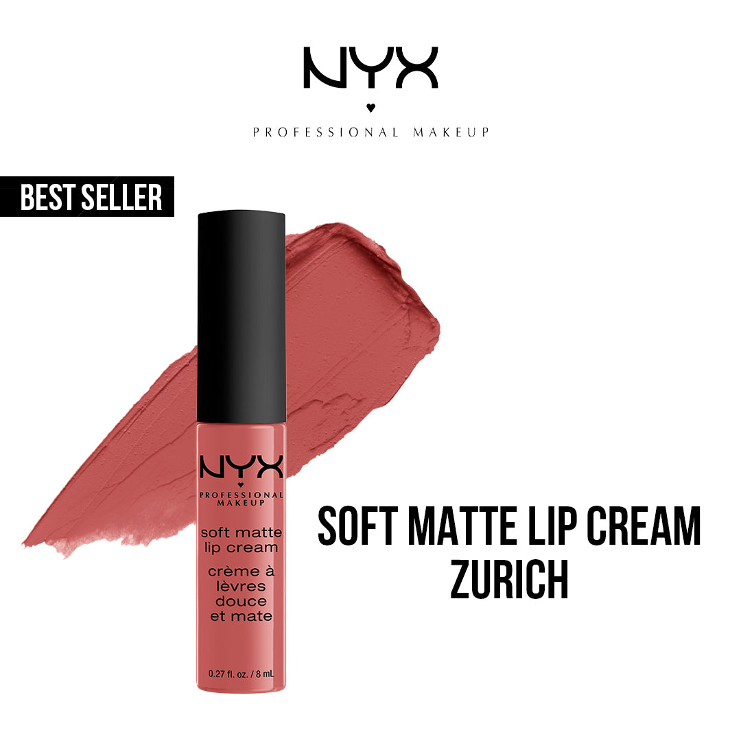 NYX Soft Matte Lip Cream Liquid Lipstick 14 Zurich Makeup