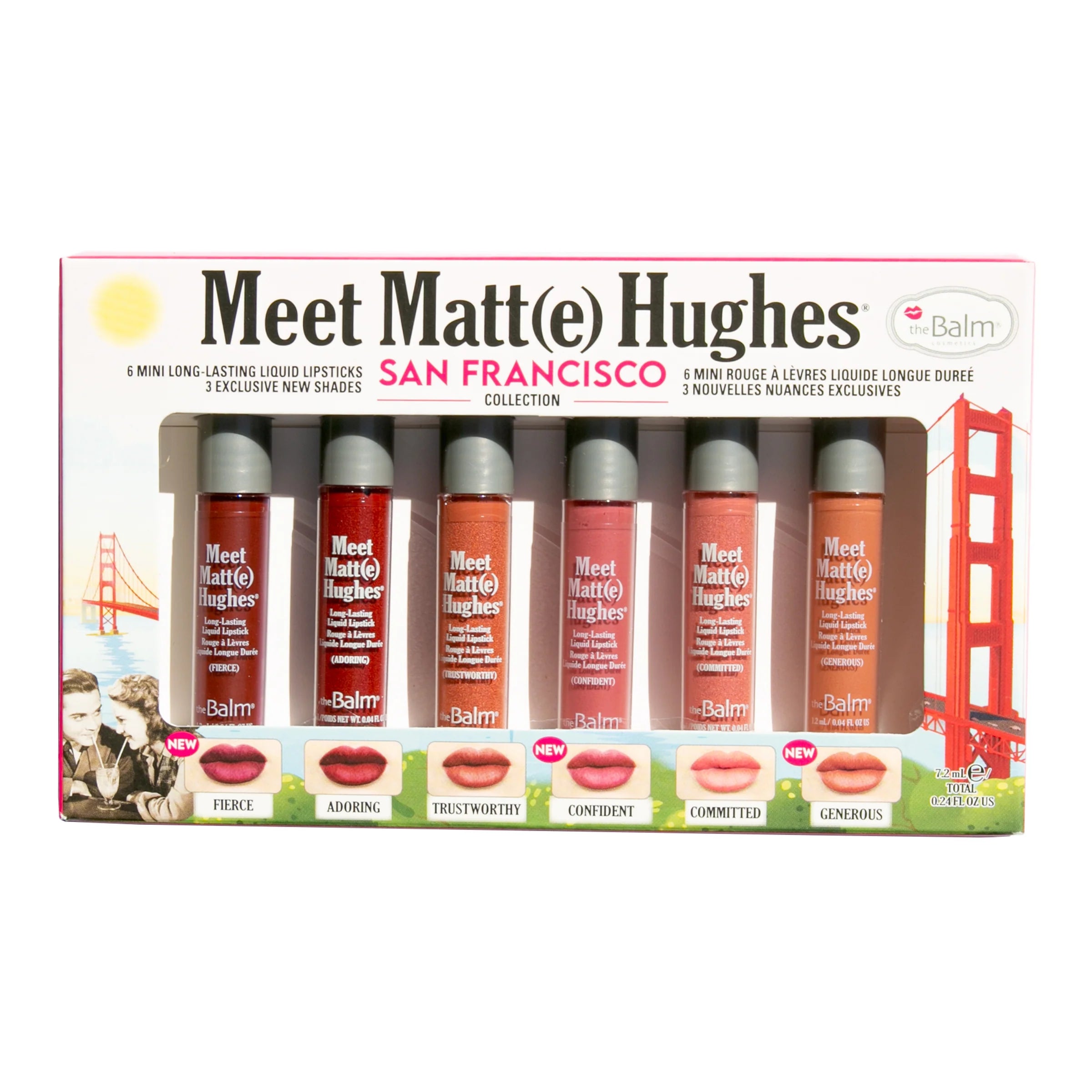 The Balm - Meet Matt Hughes Mini Long Lasting Liquid Lipstick San Franciso 6's