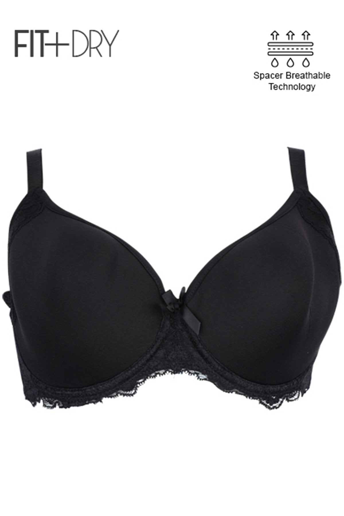 BLS - Breathable Wired And Light Padded Bra - Black