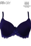 BLS - Breathable Wired And Light Padded Bra - Blue