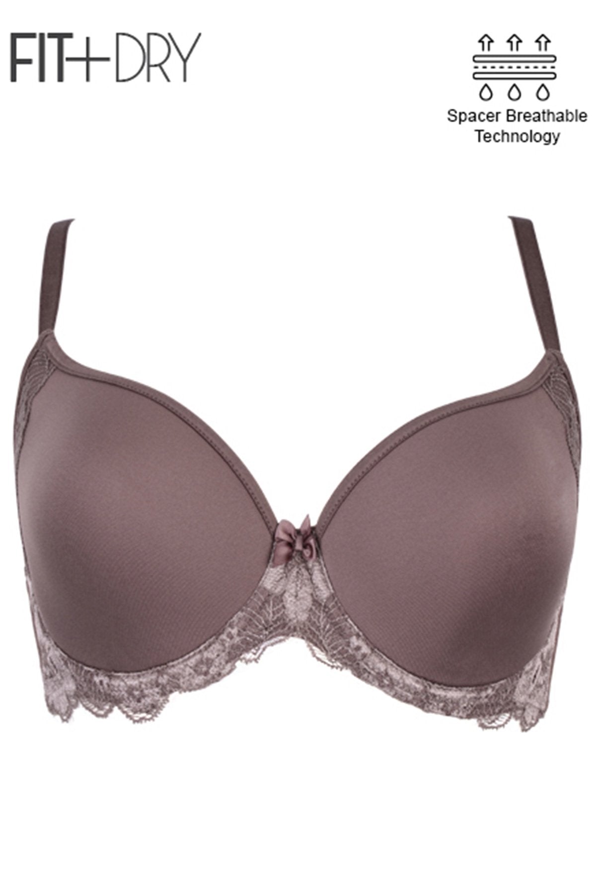 BLS - Breathable Wired And Light Padded Bra - Pepper