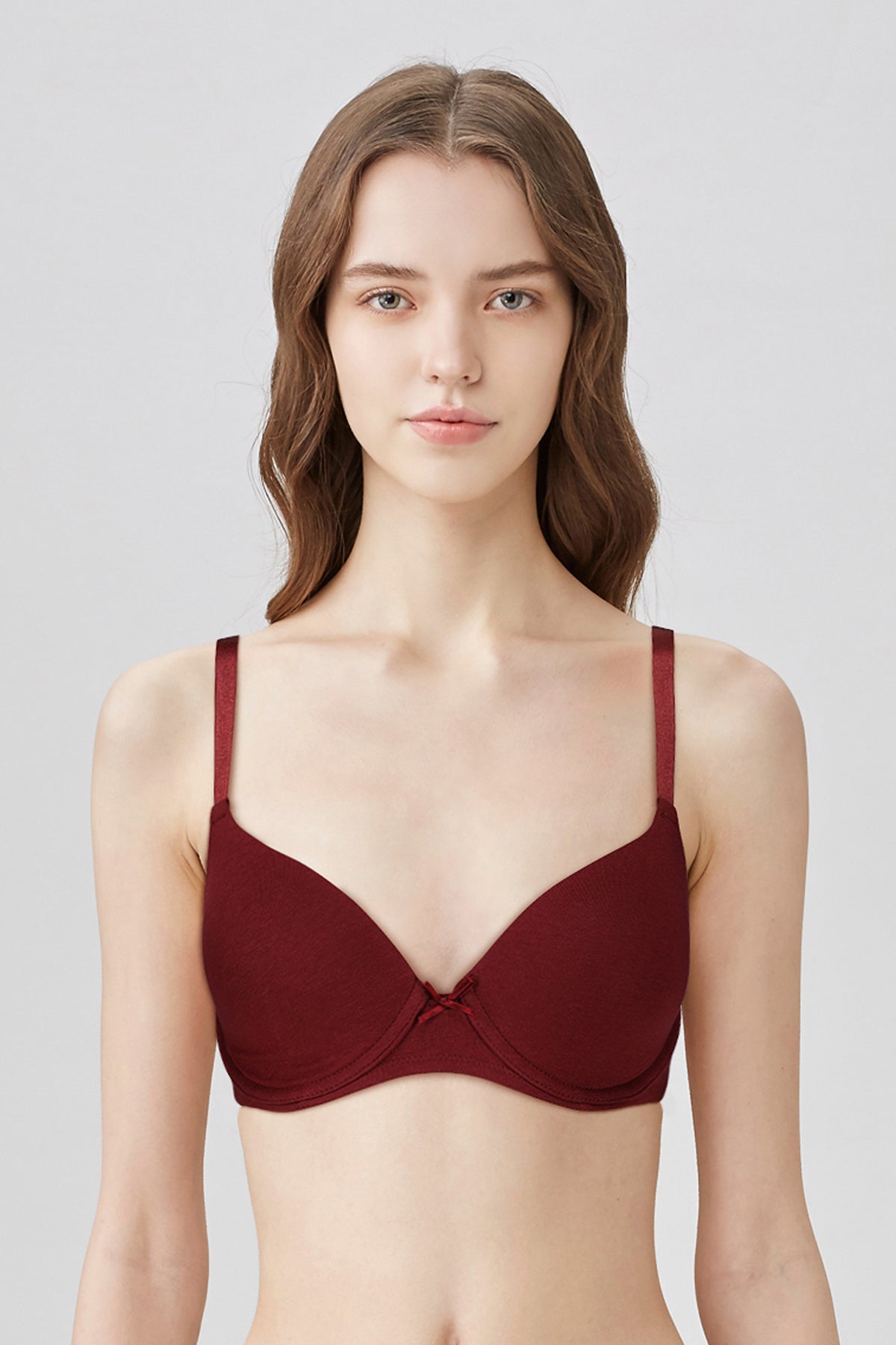 BLS - Pero Wired And Padded Cotton Bra - Maroon