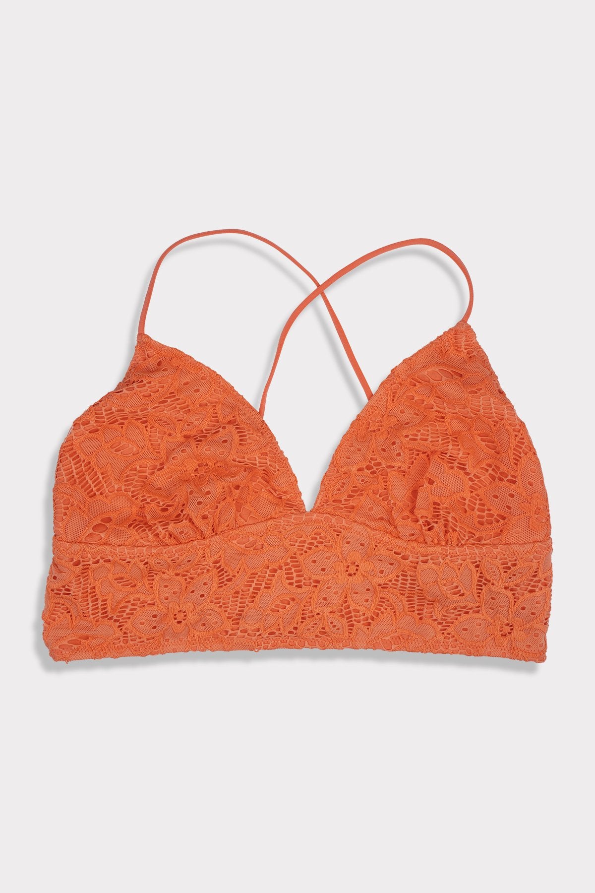 BLS - Belle Non Padded Lace Bralette - Peach Rose