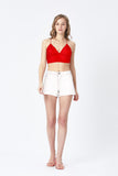 BLS - Belle Non Padded Lace Bralette - Red