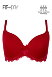 BLS - Breathable Wired And Light Padded Bra - Red