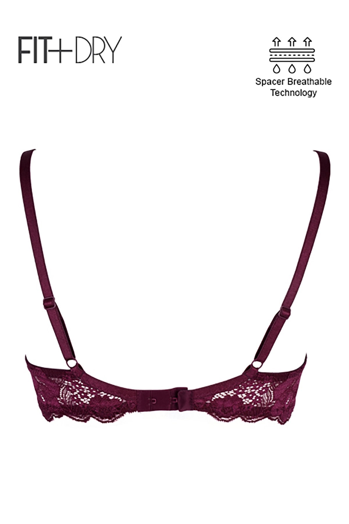 BLS - Breathable Wired And Light Padded Bra - Respberry