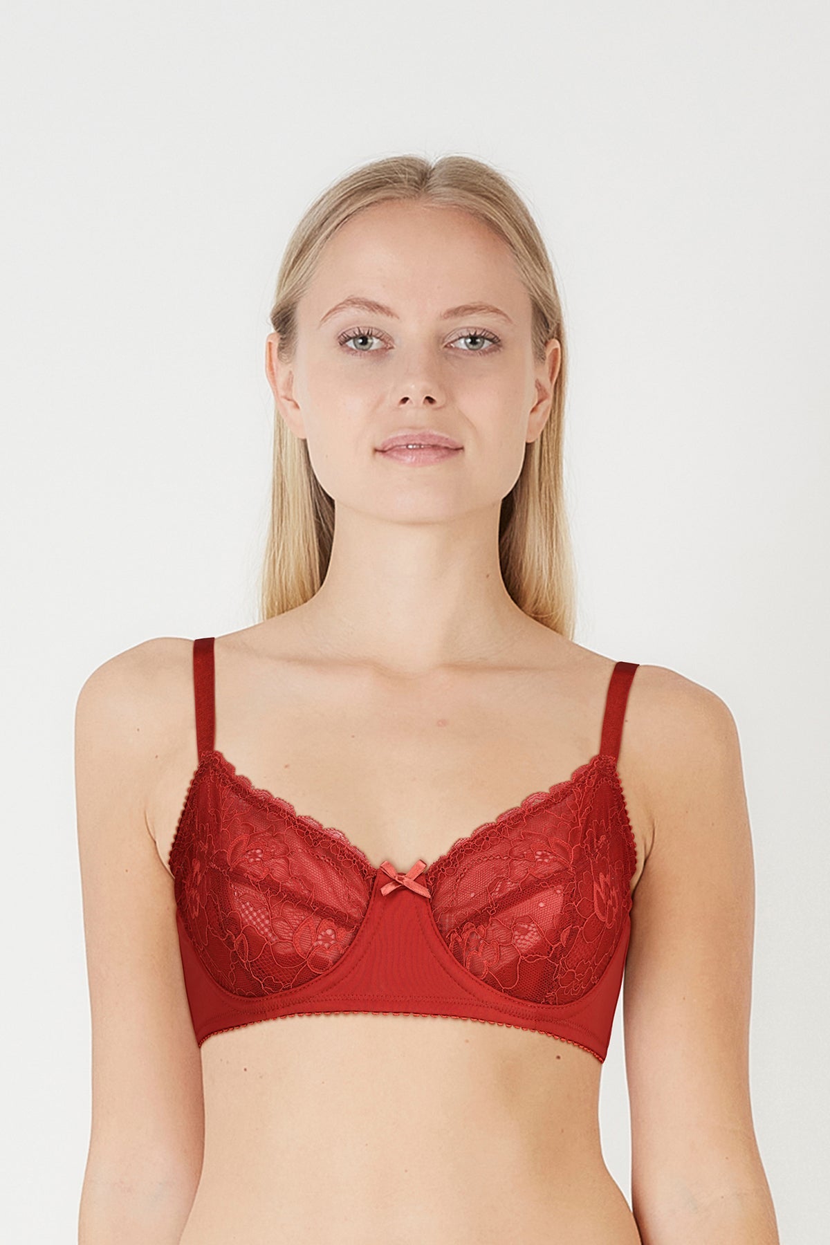 BLS - Petunia Non Padded And Wired Lace Bra - Cherry