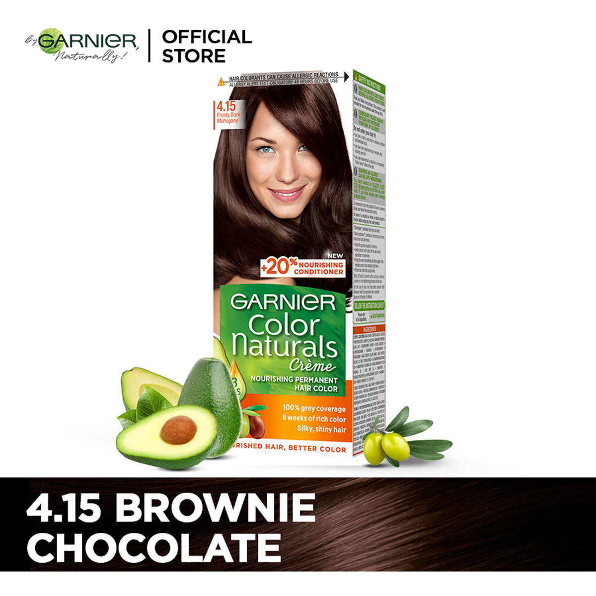 Garnier - Color Naturals Crème Hair Color - 4.15 Brownie Chocolate