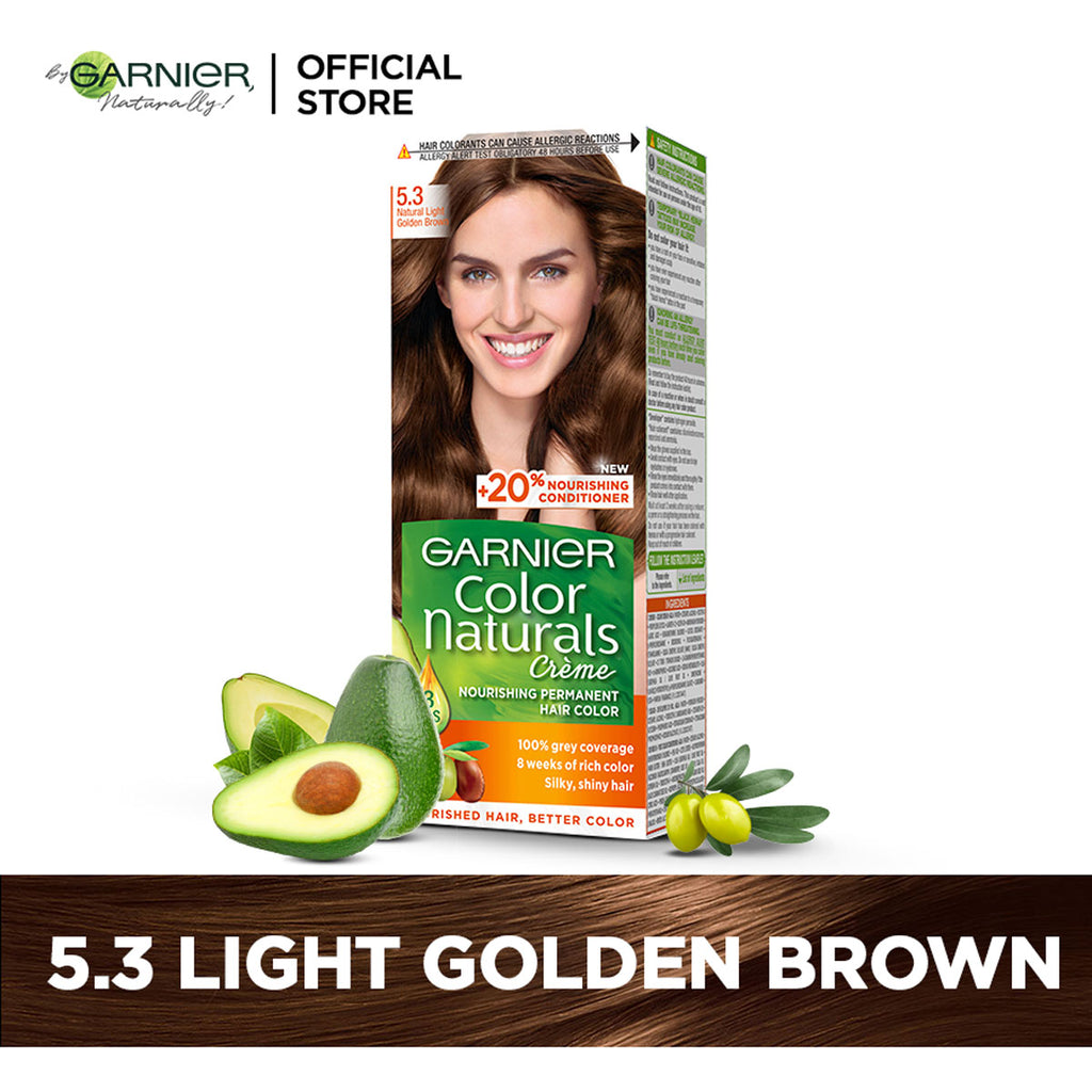 Garnier - Color Naturals Crème Hair Color - 5.3 Light Golden Brown