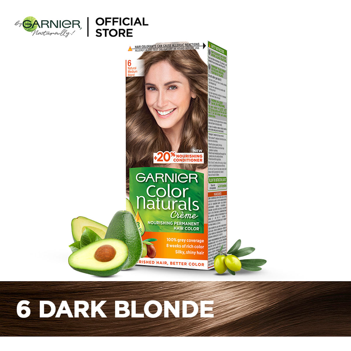Garnier - Color Naturals Crème Hair Color - 6 Dark Blonde