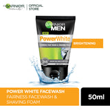 Garnier - Men Power White 2-in-1 Fairness Face Wash & Shaving Foam - 50ml