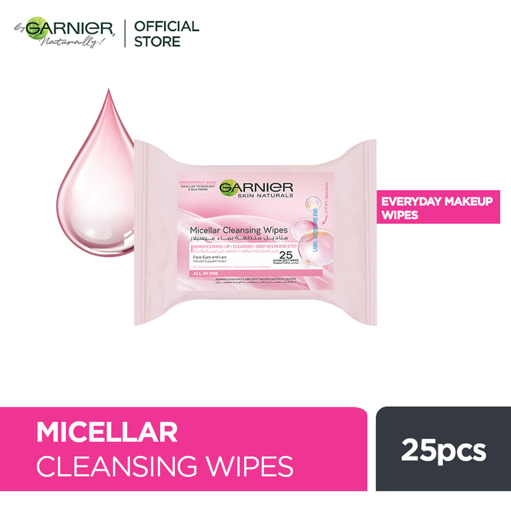 Garnier - Skin Active Micellar Makeup Cleansing Wipes - 25pcs