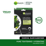 Garnier - Skin Active Pure Charcoal Black Algae Tissue Face Mask - Pore Tightening 28g
