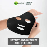 Garnier - Skin Active Pure Charcoal Black Tea Tissue Face Mask - Mattifying 28g