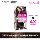 LOreal Paris - Casting Crème Gloss Hair Color - 323 Darkest Warm Brown