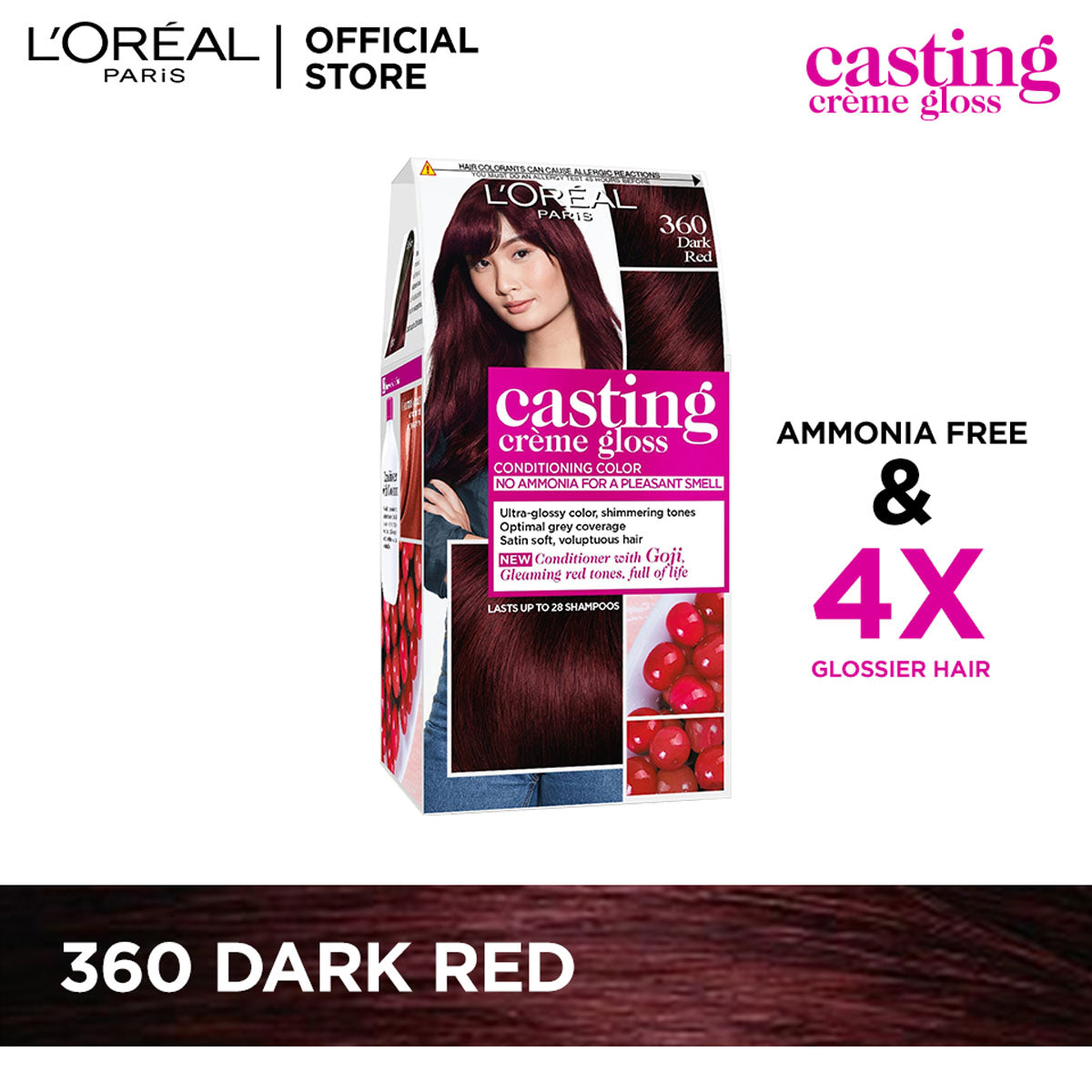 LOreal Paris - Casting Crème Gloss Hair Color - 360 Dark Red