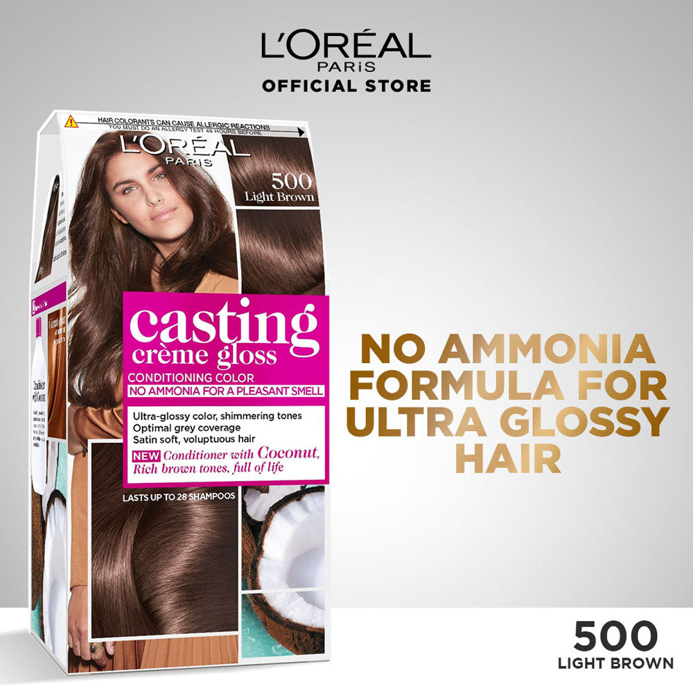 LOreal Paris - Casting Crème Gloss Hair Color - 500 Light Brown