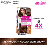 LOreal Paris - Casting Crème Gloss Hair Color - 535 Mahogany Golden Light Brown