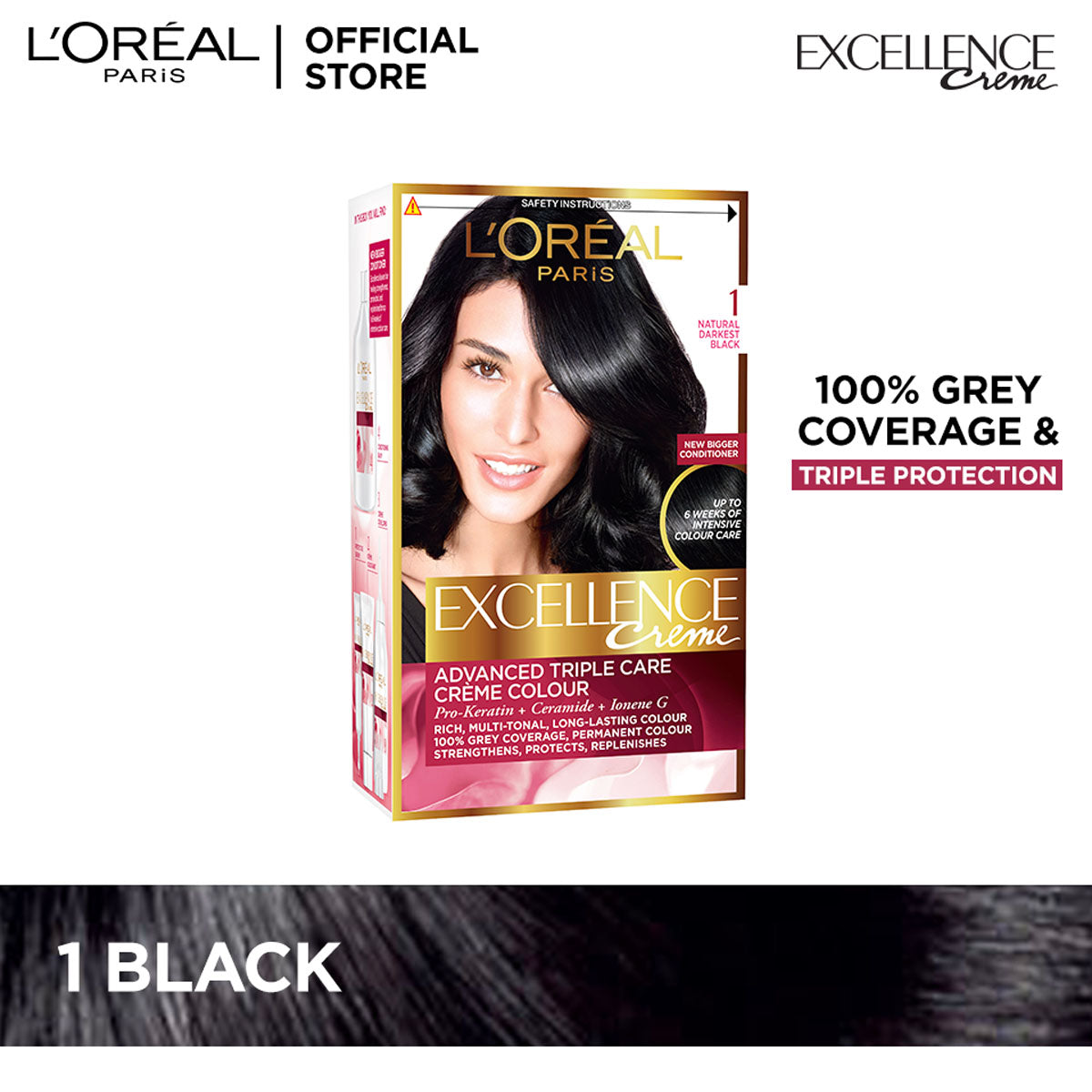 Loreal hair colour black top