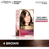 LOreal Paris - Excellence Crème Hair Color - 4 Brown