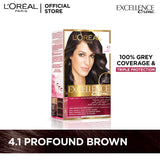 LOreal Paris - Excellence Crème Hair Color - 4.1 Profound Brown