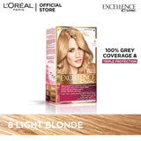 LOreal Paris - Excellence Crème Hair Color - 8 Light Blonde
