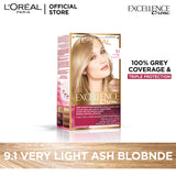 LOreal Paris - Excellence Crème Hair Color - 9.1 Very Light Ash Blonde