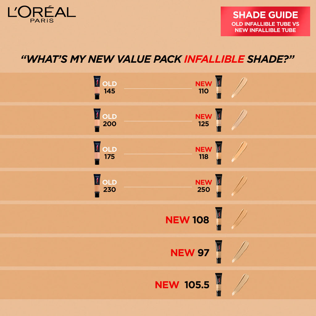 LOreal Paris - Infallible 24H Matte Cover Liquid Foundation - 108 Caramel Beige