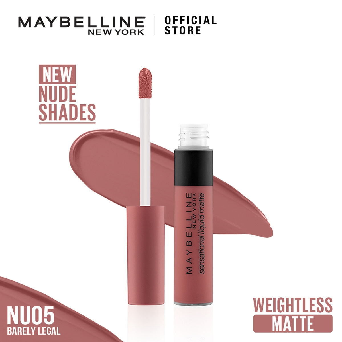 Maybelline - Color Sensational Liquid Matte Lipstick - The Nudes Collection - NU 05 - Barely Legal