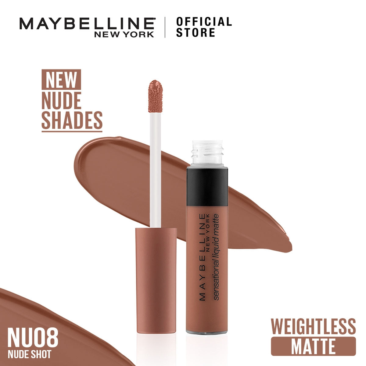 Maybelline - Color Sensational Liquid Matte Lipstick - The Nudes Collection - NU 08 - Nude Shot