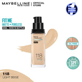 Maybelline - Fit Me Matte + Poreless Liquid Foundation SPF 22 - 118 Light Beige 30ml