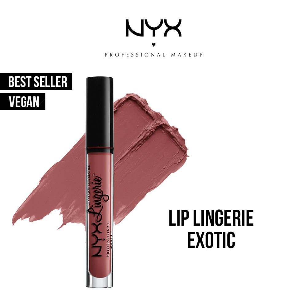 Nyx - Liquid Lipstick Lip Lingerie - 12 Exotic – Makeup City Pakistan