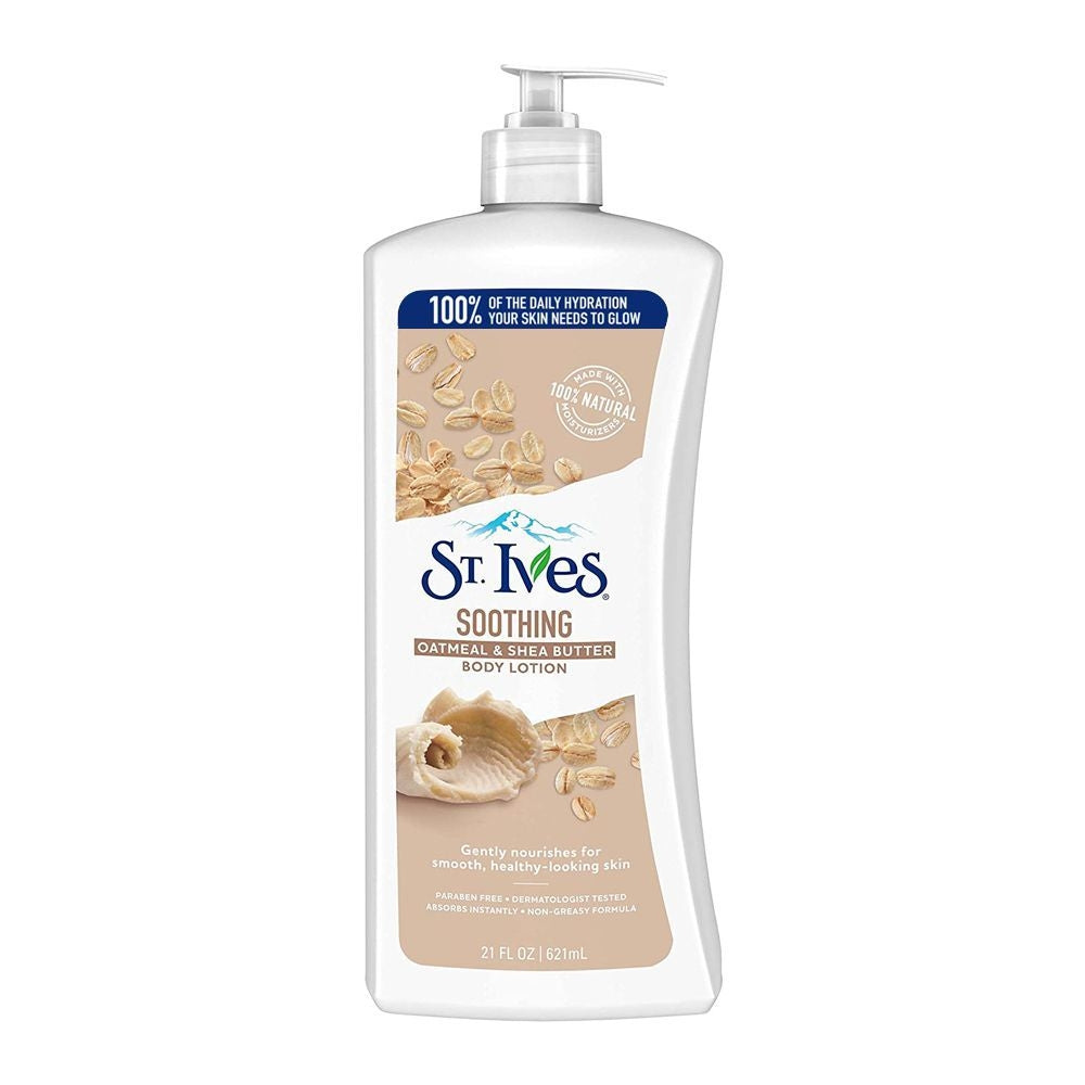 St.Ives - Body Lotion Pump U.S.A Naturally Soothing Oatmeal & Shea Butter 621ml