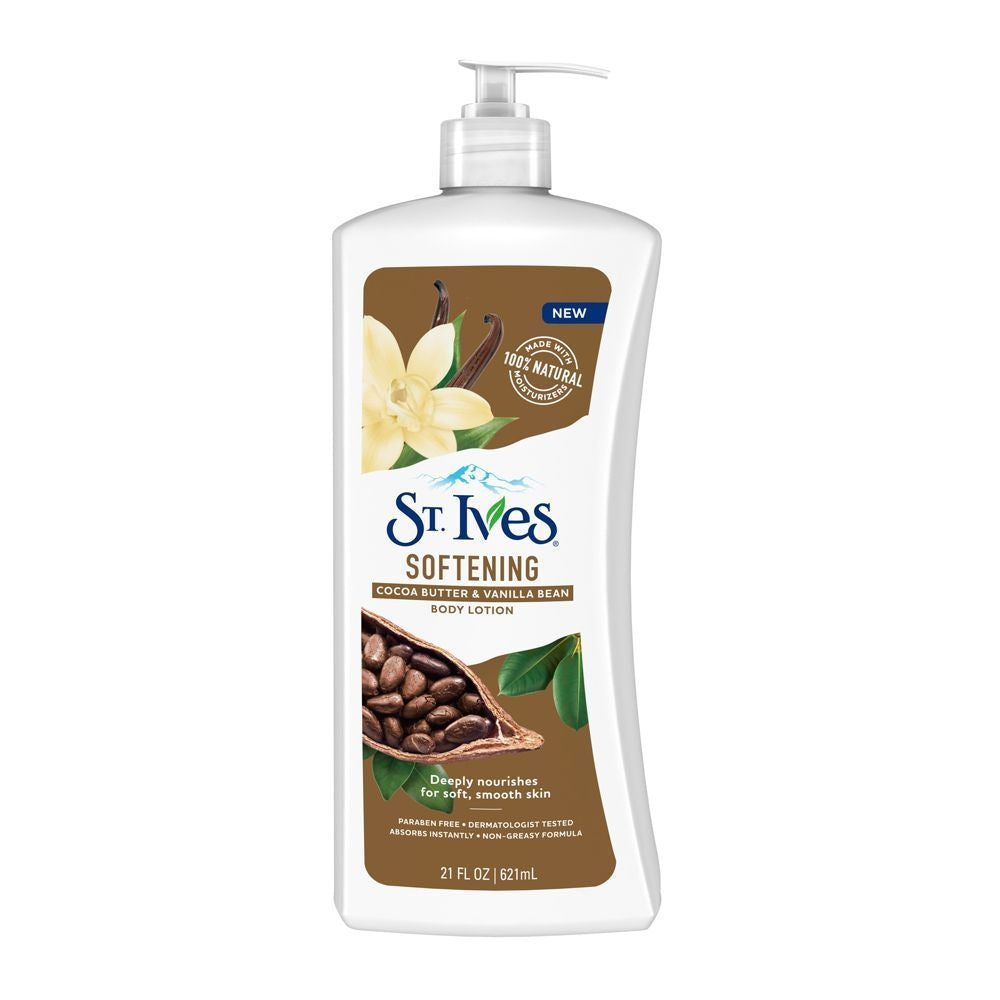St.Ives - Body Lotion Pump U.S.A Softening Cocoa Butter & Vanilla 621ml